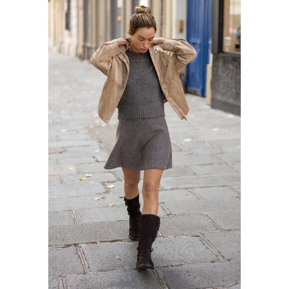 ZARA FAUX SUEDE JACKET - Picture 2 of 7